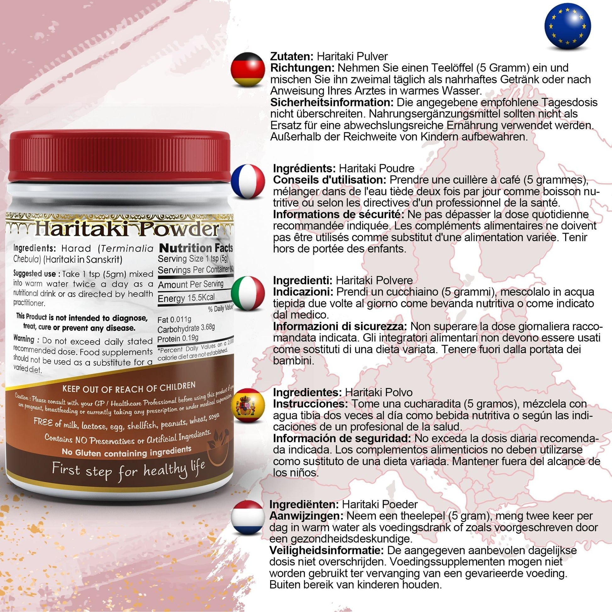 Harad (Haritaki) Powder - Herbalshire Handmade Herbal Products