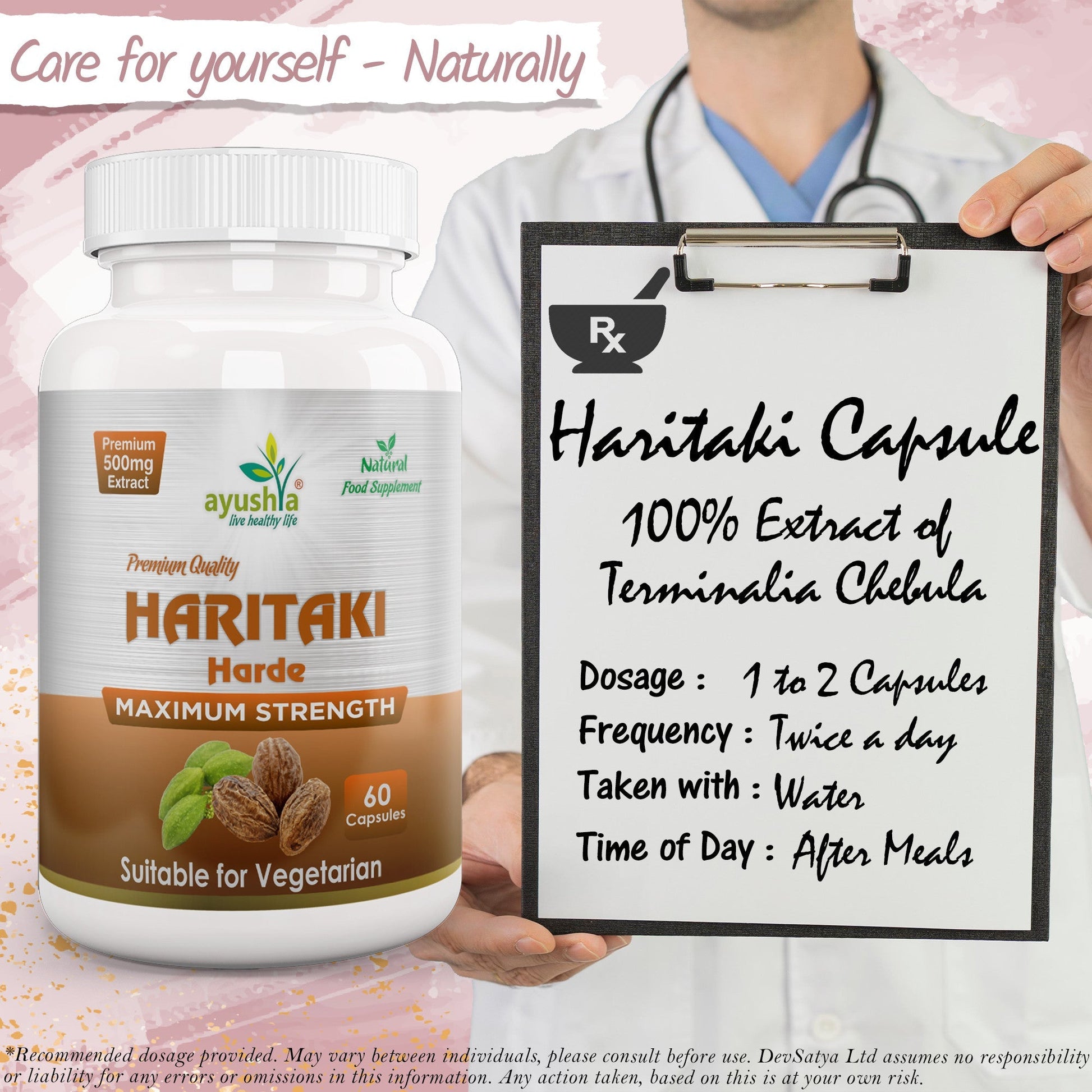 Harde (Haritaki) Capsule - Herbalshire Handmade Herbal Products