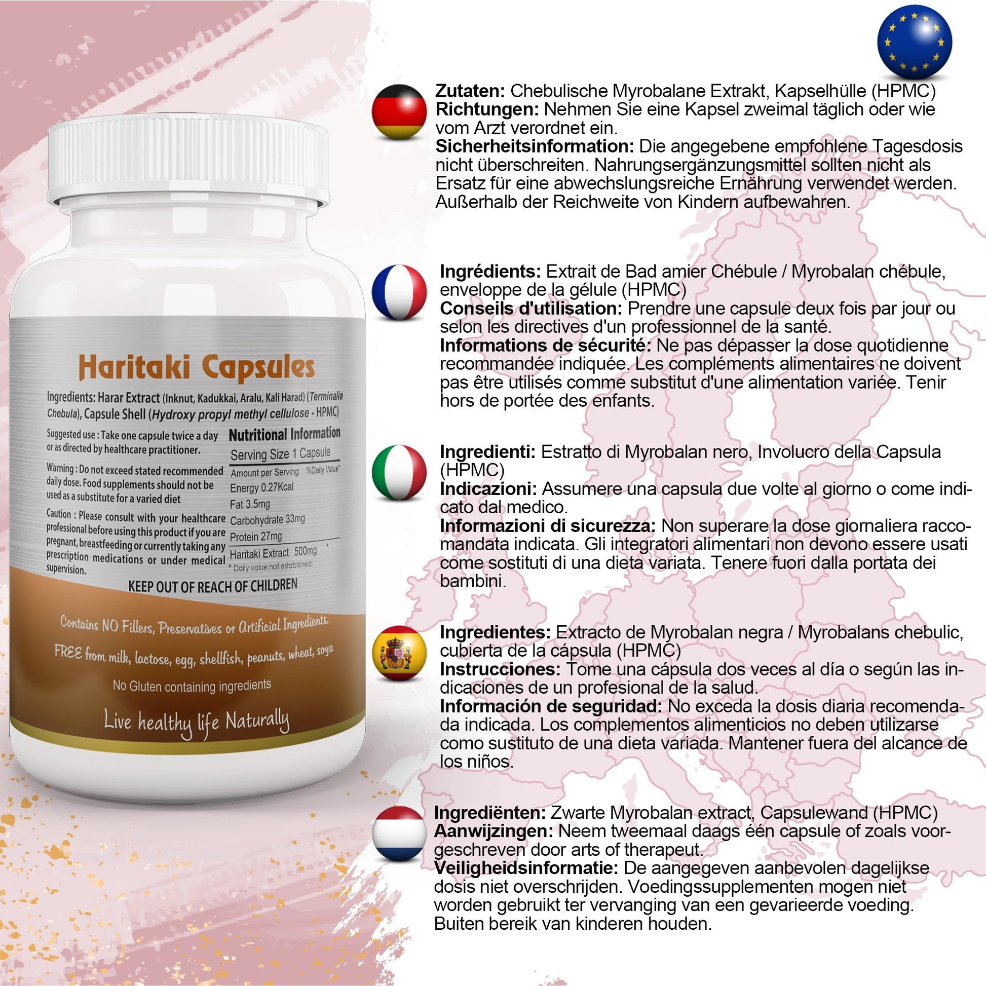 Harde (Haritaki) Capsule - Herbalshire Handmade Herbal Products