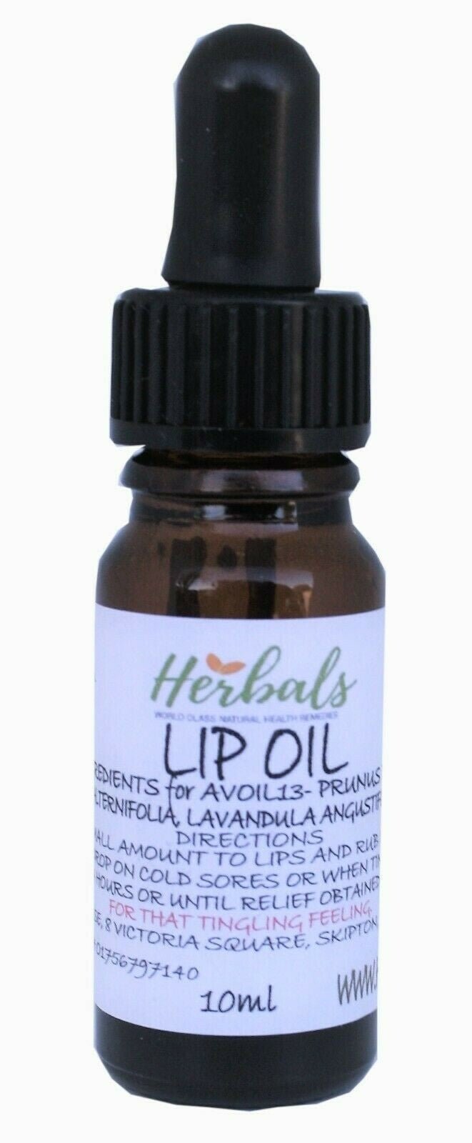 Herbal Lip Oil Lotion Natural Cold Sore Relief - Prevents and Soothes Cold Sores - Herbalshire Handmade Herbal Products