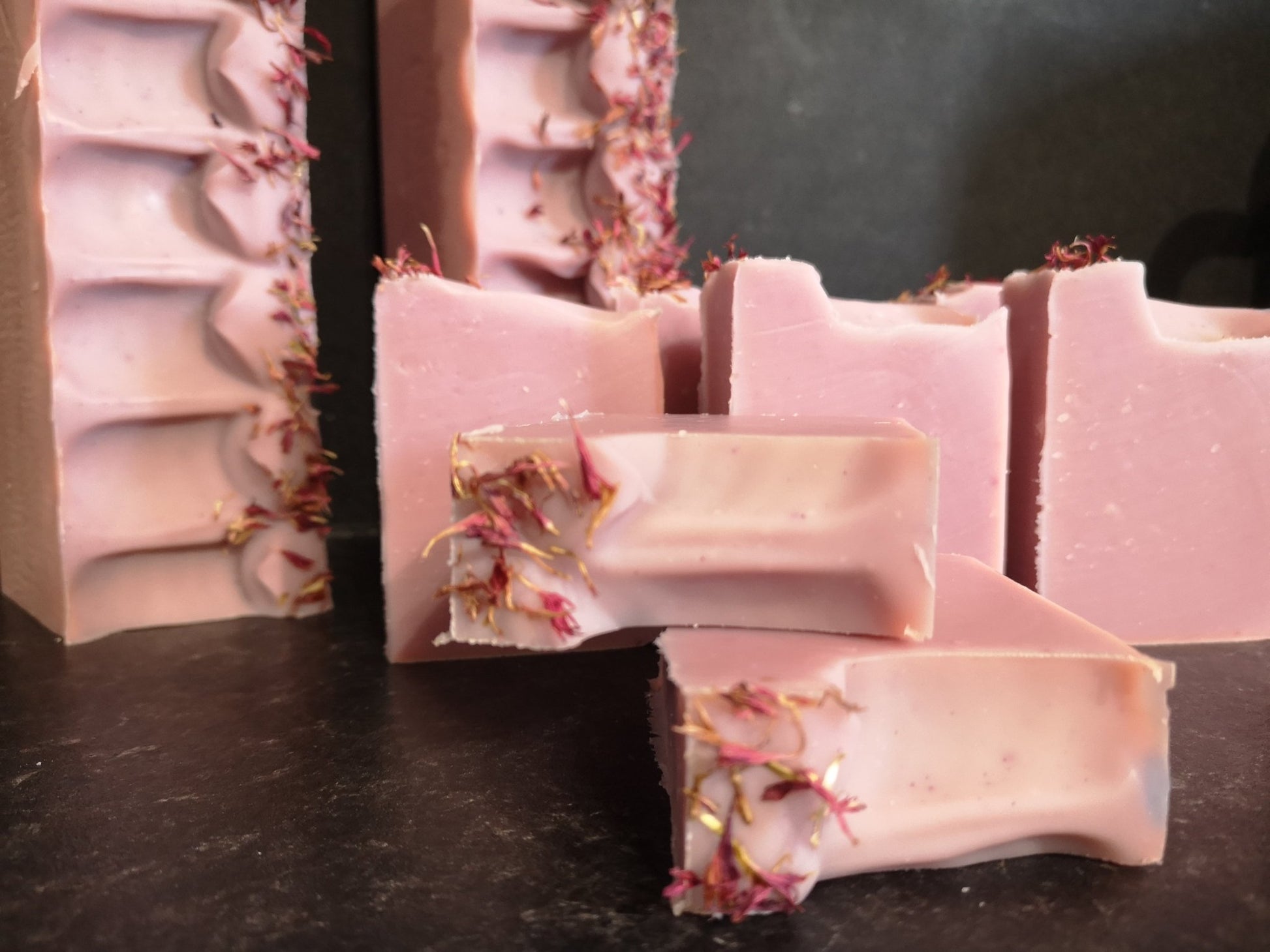 Hibiscus Pink Grapefruit Vegan Soap - Herbalshire Handmade Herbal Products