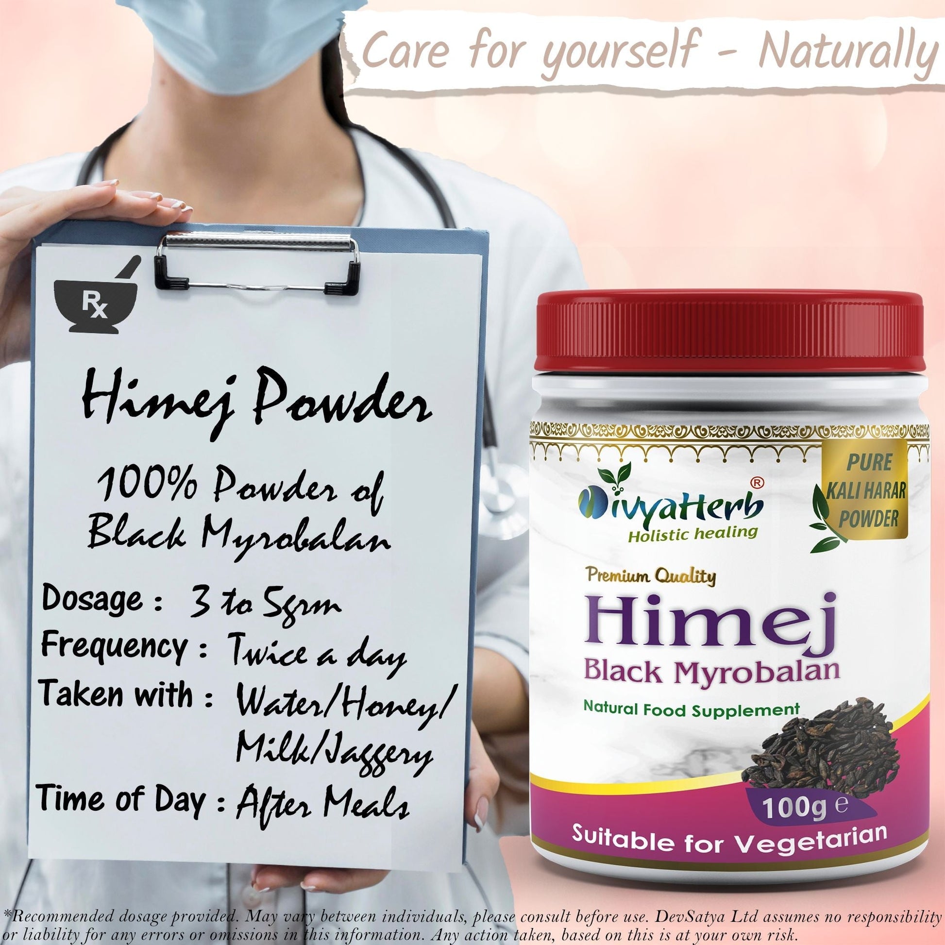 Himej (Black Myrobalan) Powder - Herbalshire Handmade Herbal Products