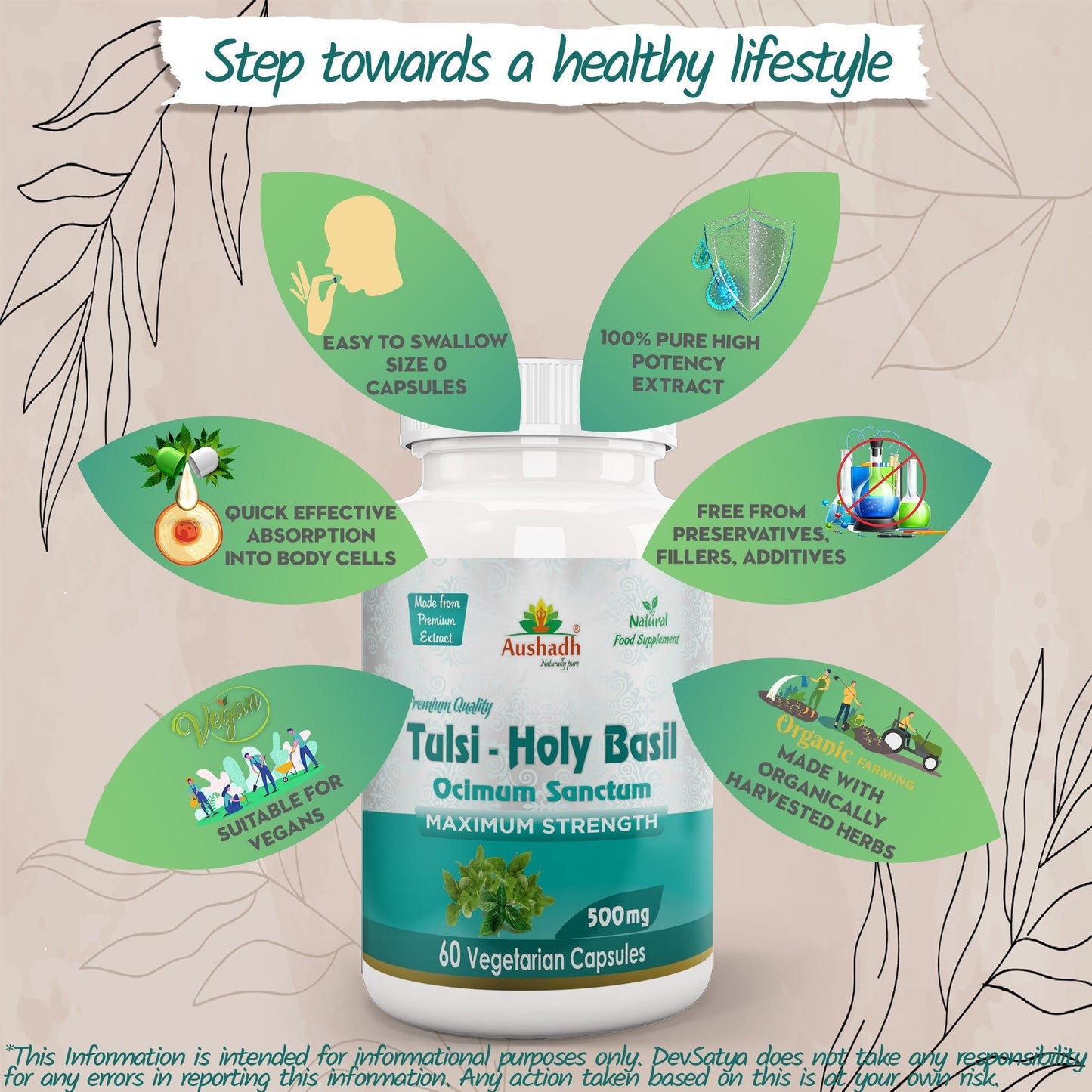 Holy Basil (Tulsi) Capsule - Herbalshire Handmade Herbal Products