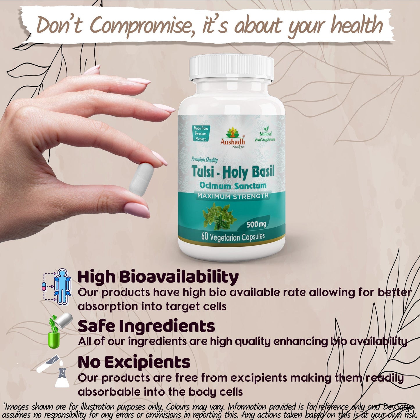 Holy Basil (Tulsi) Capsule - Herbalshire Handmade Herbal Products