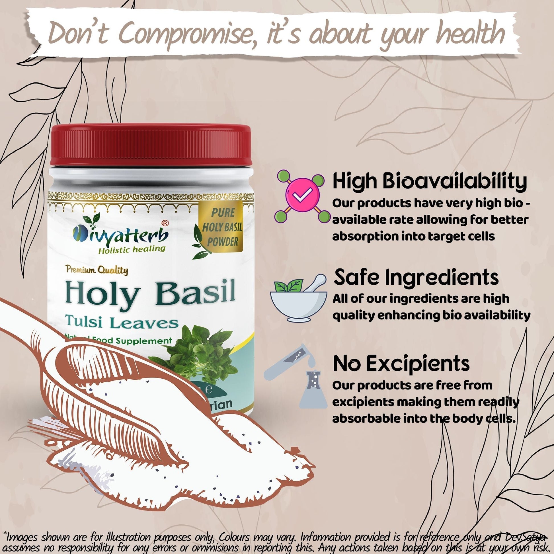Holy Basil (Tulsi) Powder - Herbalshire Handmade Herbal Products