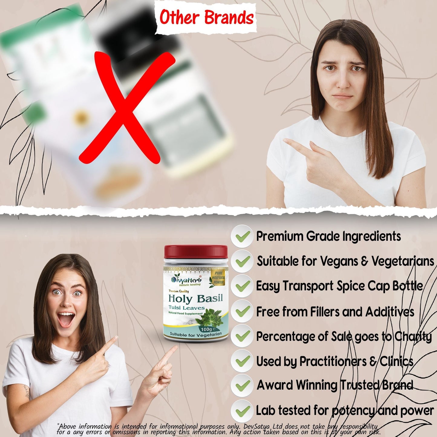 Holy Basil (Tulsi) Powder - Herbalshire Handmade Herbal Products