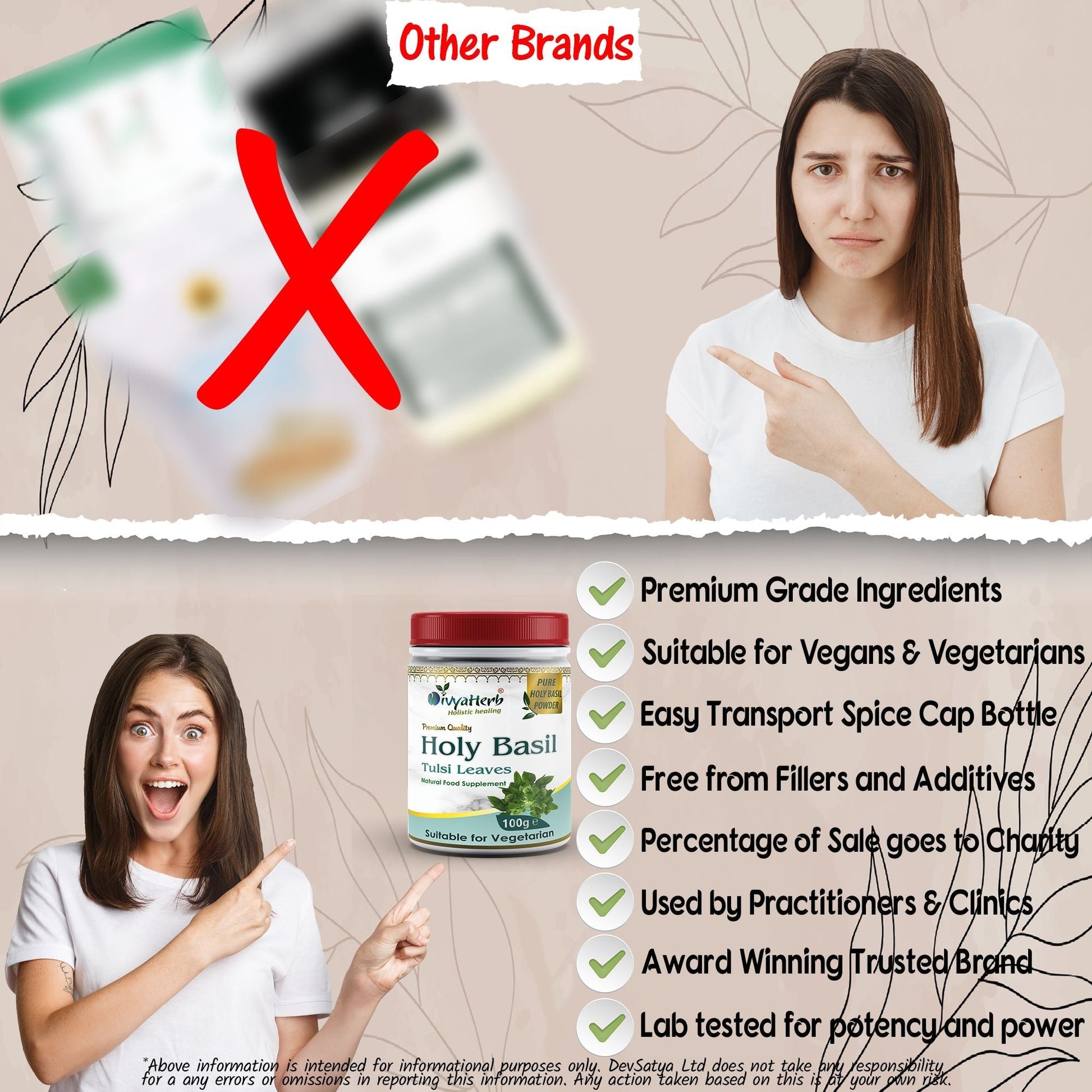 Holy Basil (Tulsi) Powder - Herbalshire Handmade Herbal Products