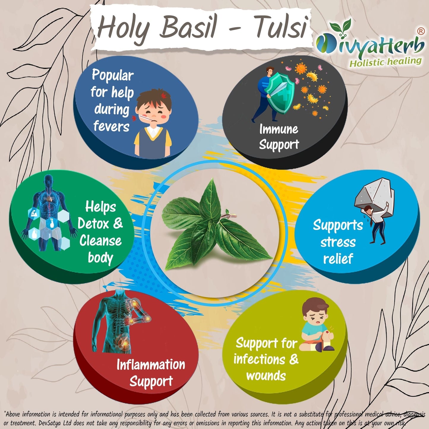 Holy Basil (Tulsi) Powder - Herbalshire Handmade Herbal Products