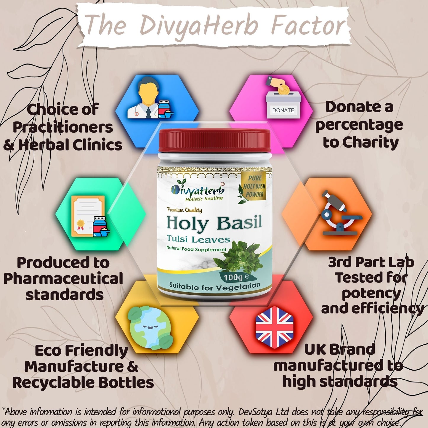 Holy Basil (Tulsi) Powder - Herbalshire Handmade Herbal Products