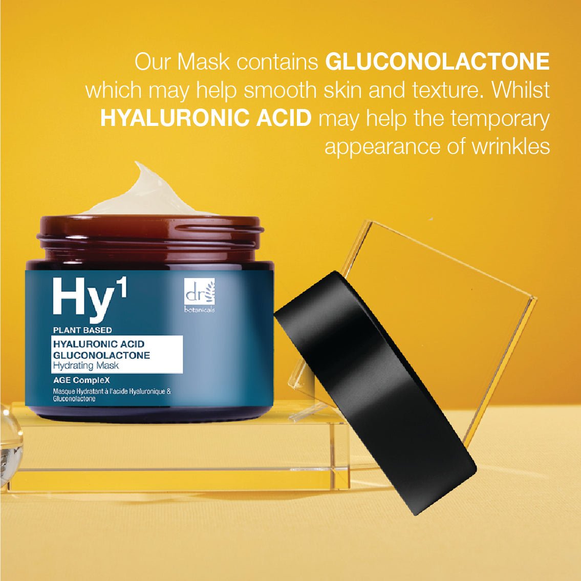 Hyaluronic Acid 1% & Gluconolactone Mask 60ml - Herbalshire Handmade Herbal Products