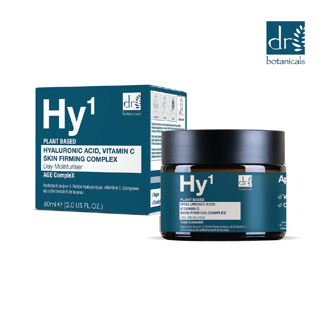 Hyaluronic Acid 1% & Vitamin C 1% & Skin Firming Complex 1% Day Moisturiser 60ml - Herbalshire Handmade Herbal Products