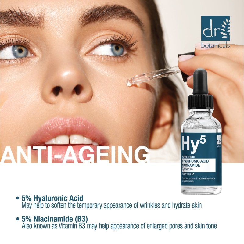 Hyaluronic Acid 5% & Niacinamide 5% Eye Serum 15ml - Herbalshire Handmade Herbal Products