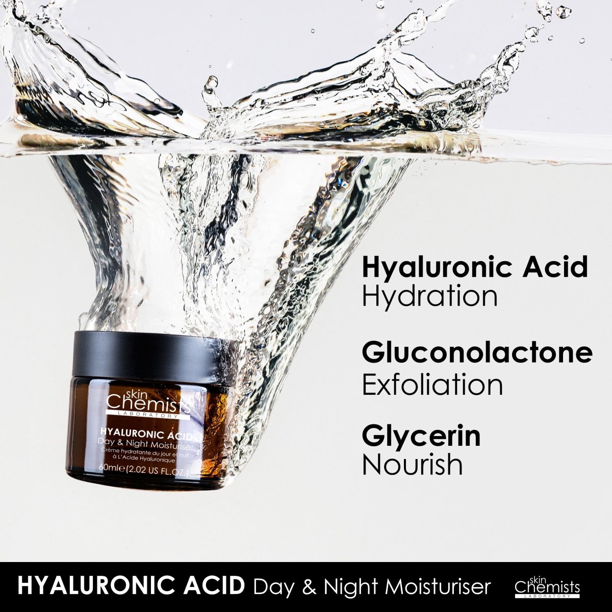 Hyaluronic Acid Day Moisturiser 60ml - Herbalshire Handmade Herbal Products