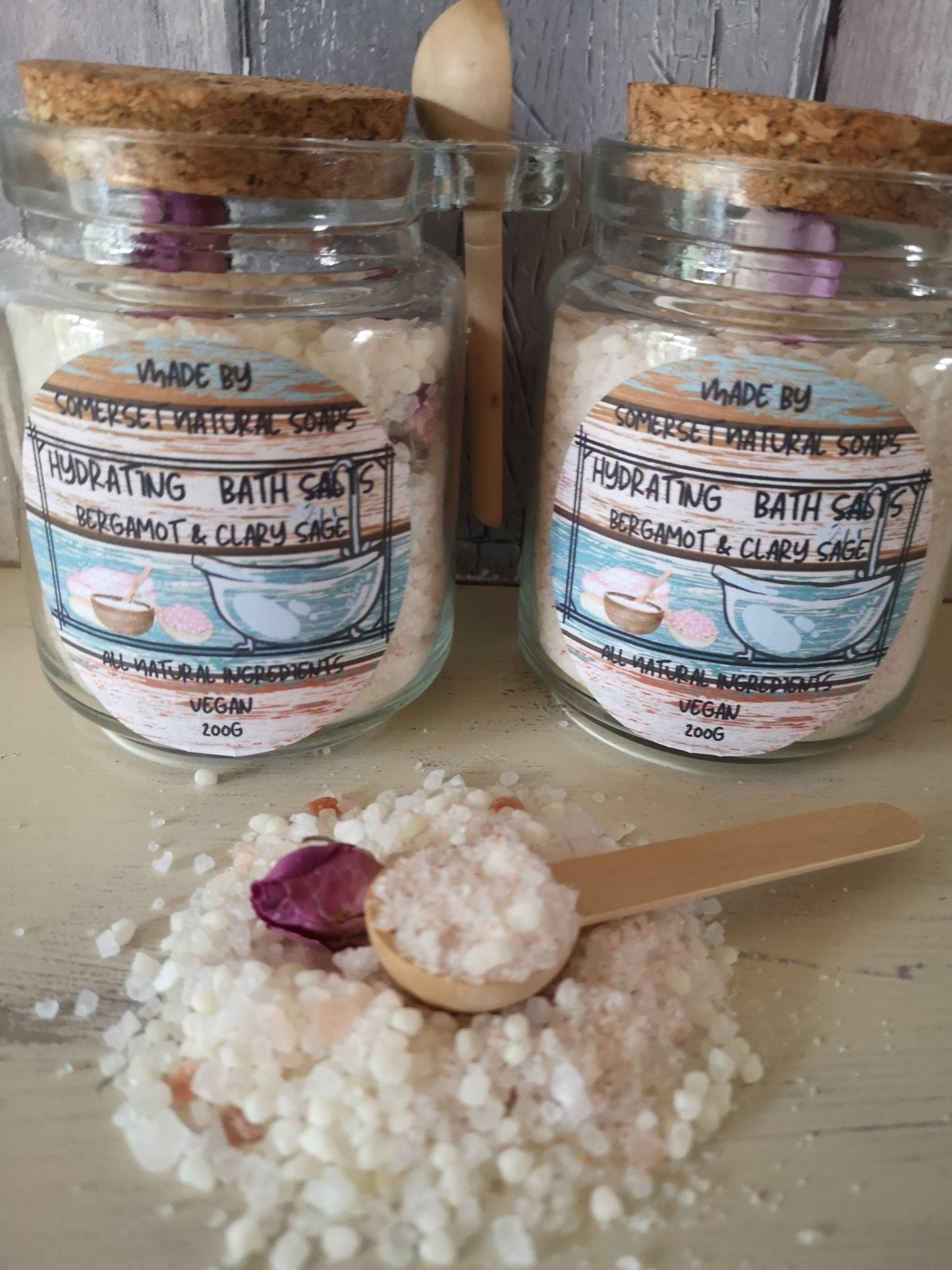 Hydrating Bath Salts - Herbalshire Handmade Herbal Products