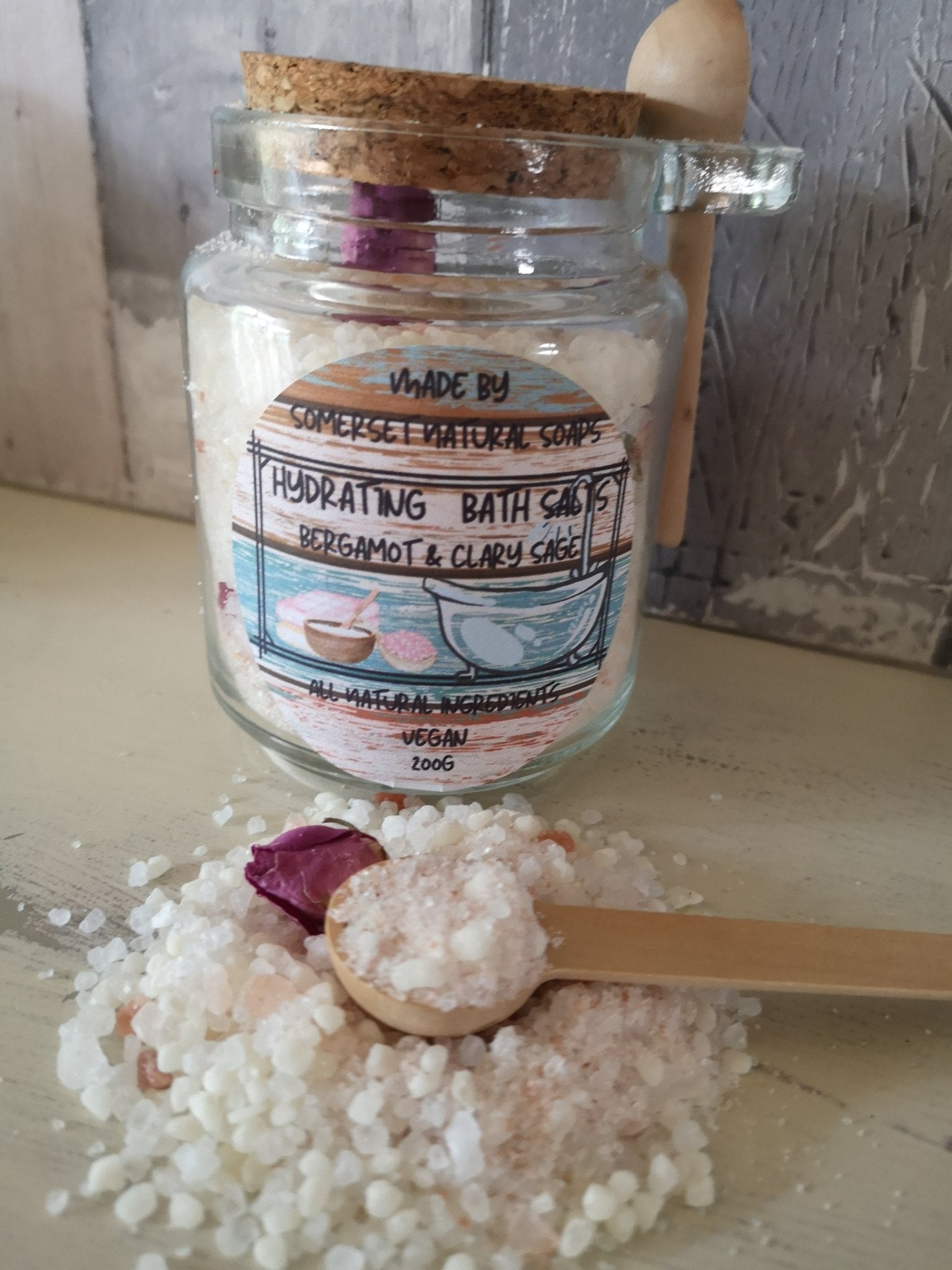 Hydrating Bath Salts - Herbalshire Handmade Herbal Products