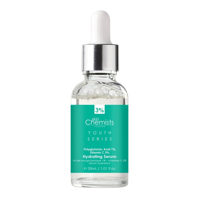 Hydrating Serum Polyglutamic Acid 1%, Vitamin C 3% 30ml - Herbalshire Handmade Herbal Products