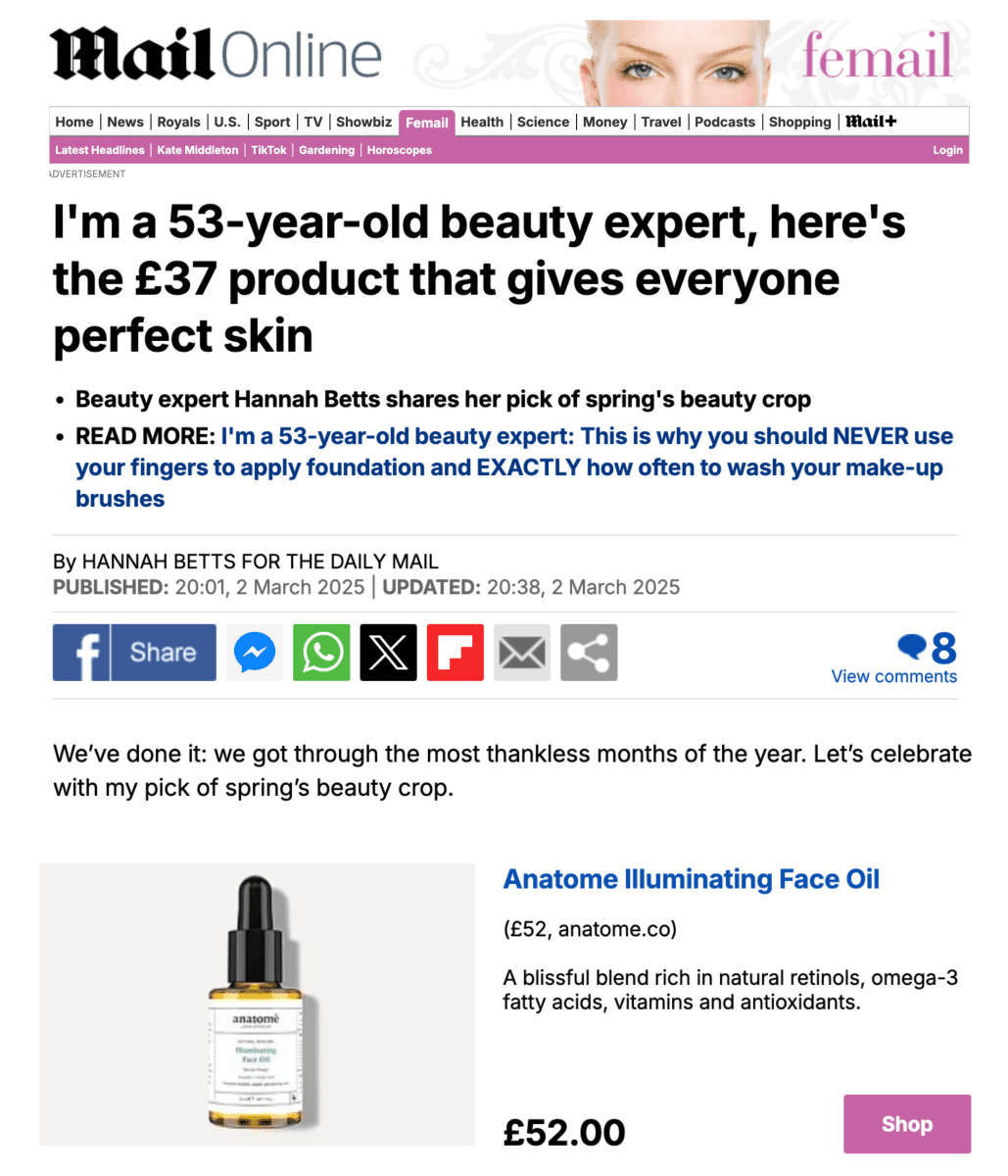 Illuminating Rose - hip, Grape Seed & Avocado Face Oil - Herbalshire Handmade Herbal Products