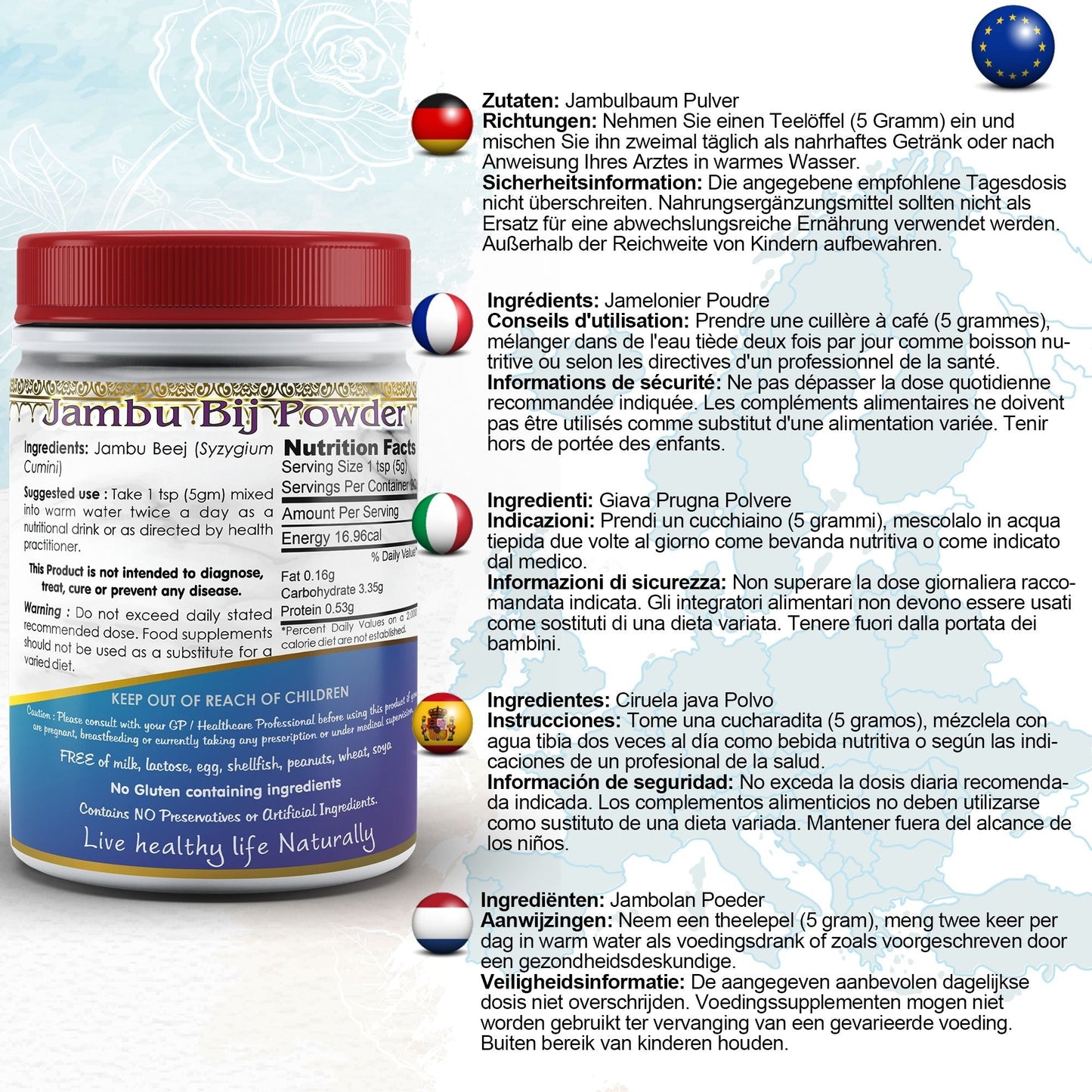 Jambu Bij Powder - Herbalshire Handmade Herbal Products