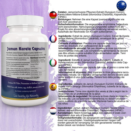 Jamun Karela Capsule - Herbalshire Handmade Herbal Products