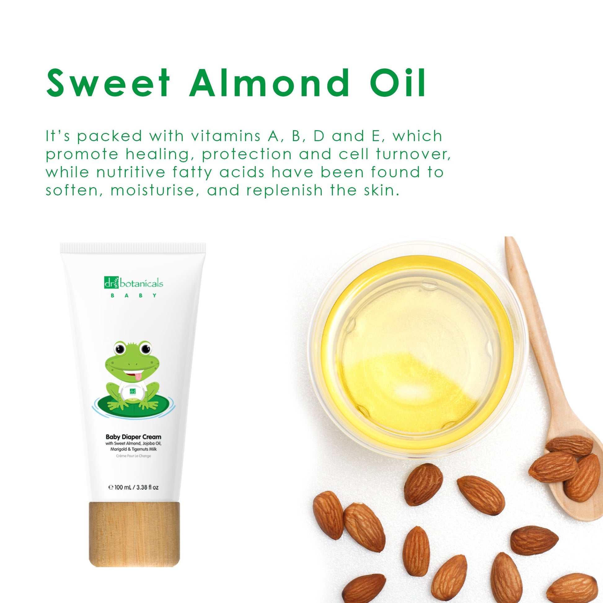 Jojoba & Sweet Almond Oil Baby Diaper Cream 100ml - Herbalshire Handmade Herbal Products
