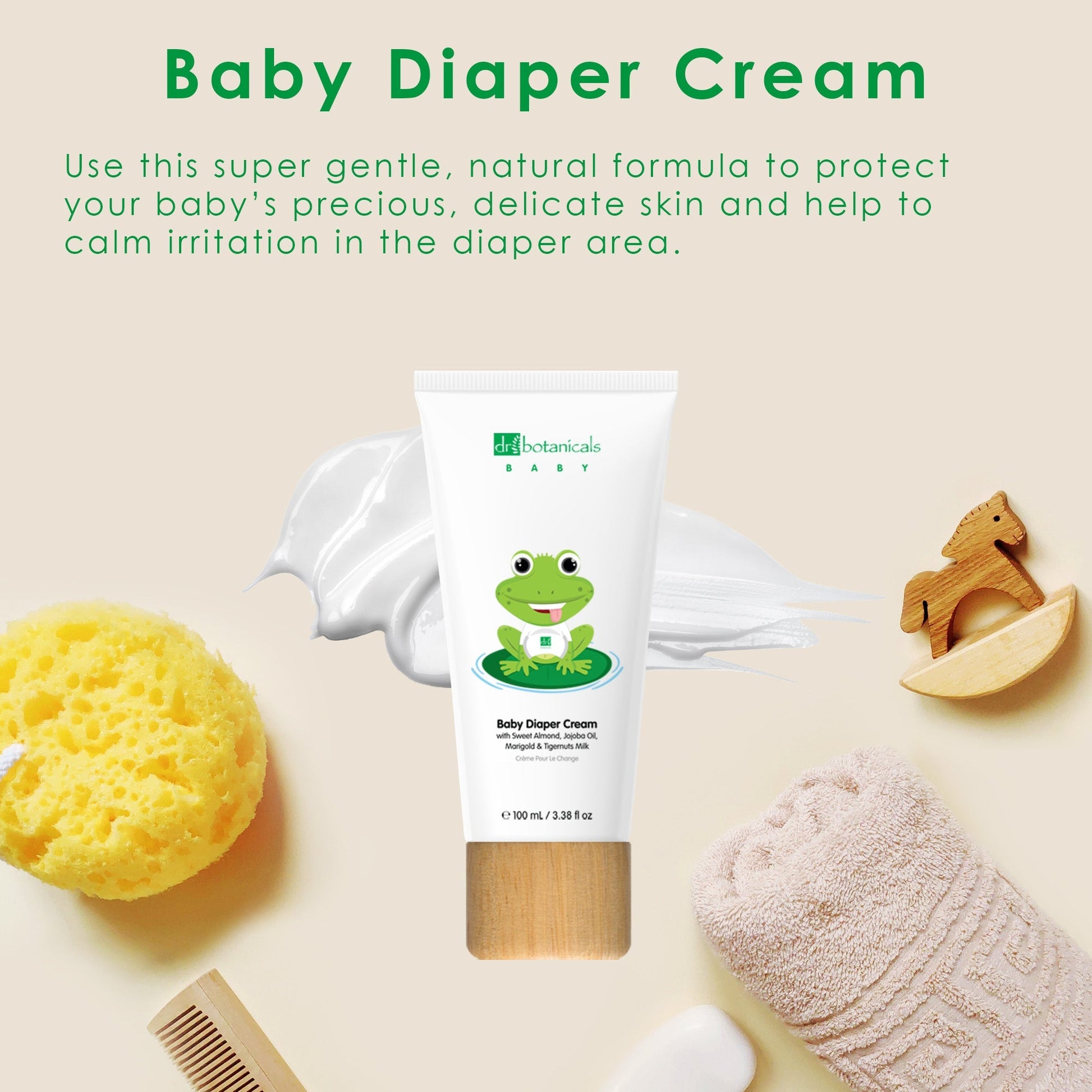 Jojoba & Sweet Almond Oil Baby Diaper Cream 100ml - Herbalshire Handmade Herbal Products