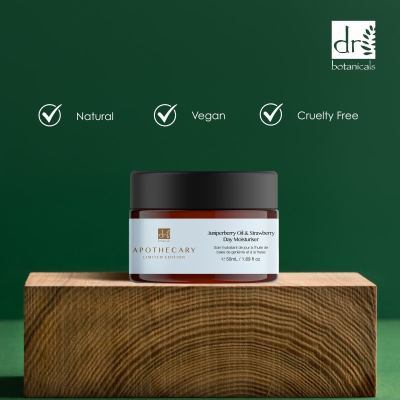 Juniperberry Oil & Strawberry Day Moisturiser 50ml - Herbalshire Handmade Herbal Products