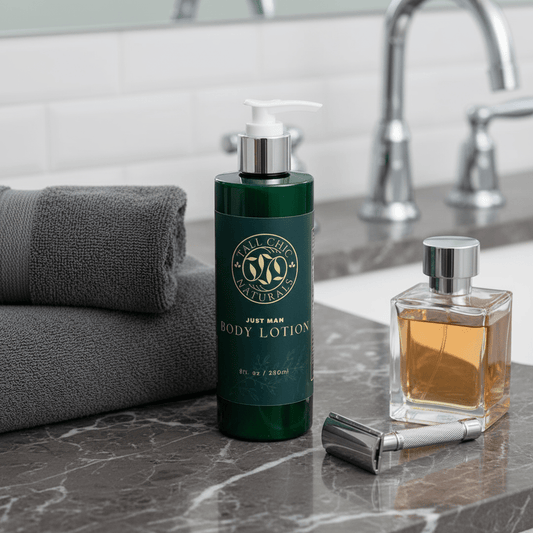 Just Man Manly Elegance Body Lotion - Herbalshire Handmade Herbal Products