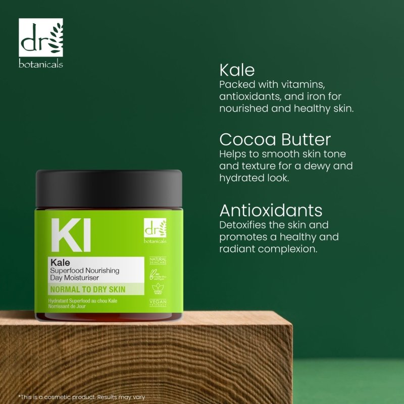 Kale Superfood Nourishing Day Moisturiser 60ml - Herbalshire Handmade Herbal Products