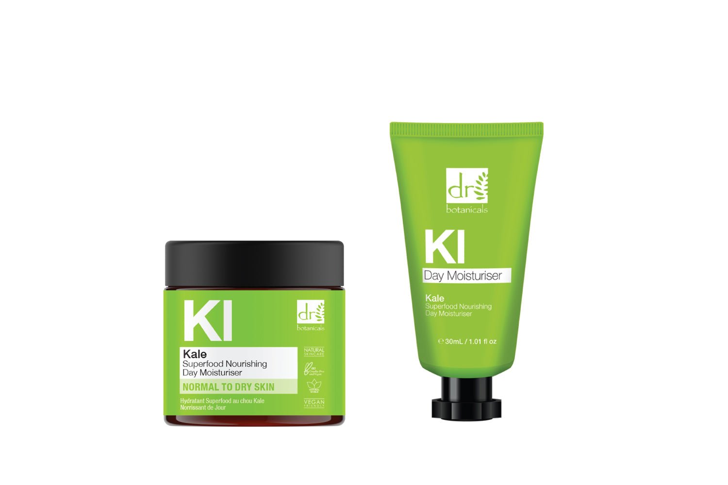Kale Superfood Nourishing Day Moisturiser Duo - Herbalshire Handmade Herbal Products
