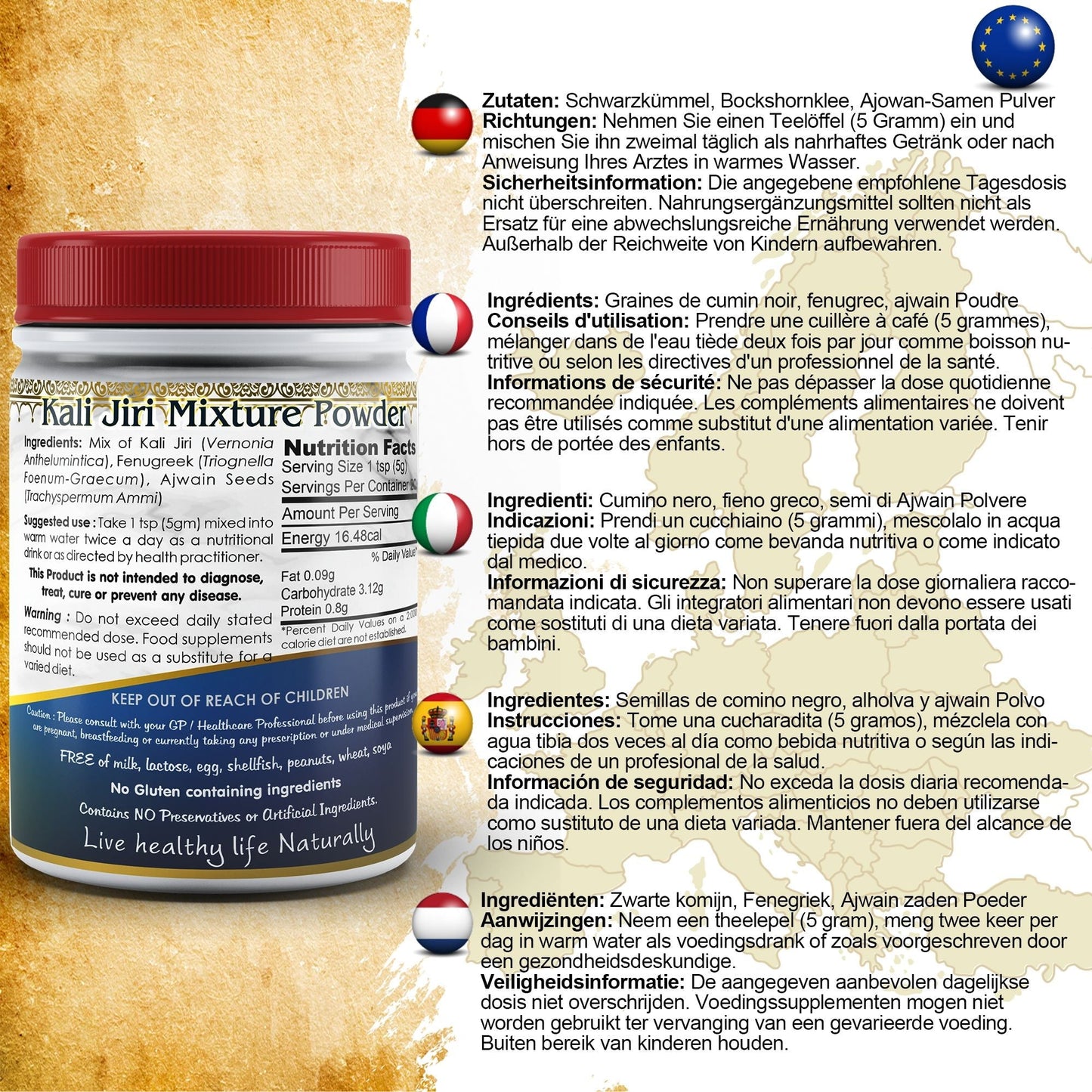 Kali Jiri Mixture Powder - Herbalshire Handmade Herbal Products