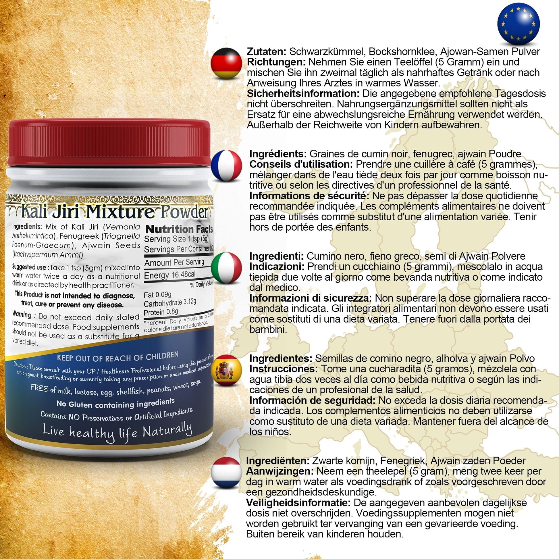 Kali Jiri Mixture Powder - Herbalshire Handmade Herbal Products