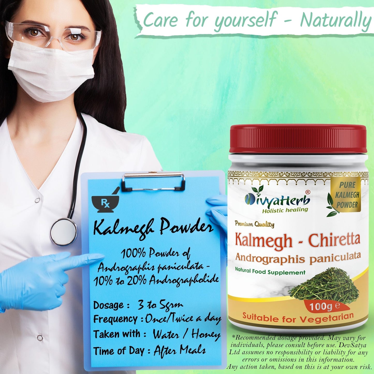 Kalmegh Powder - Herbalshire Handmade Herbal Products
