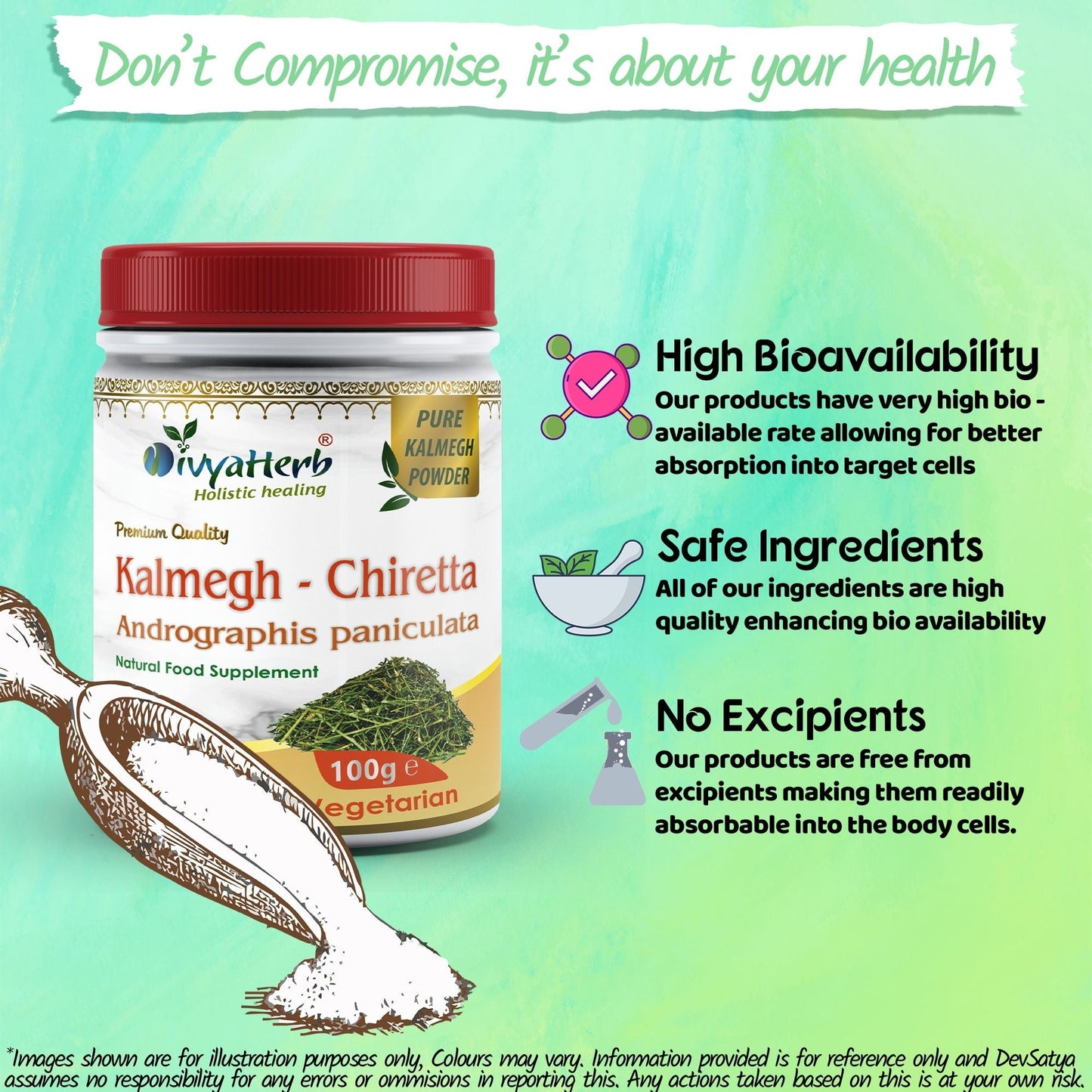 Kalmegh Powder - Herbalshire Handmade Herbal Products