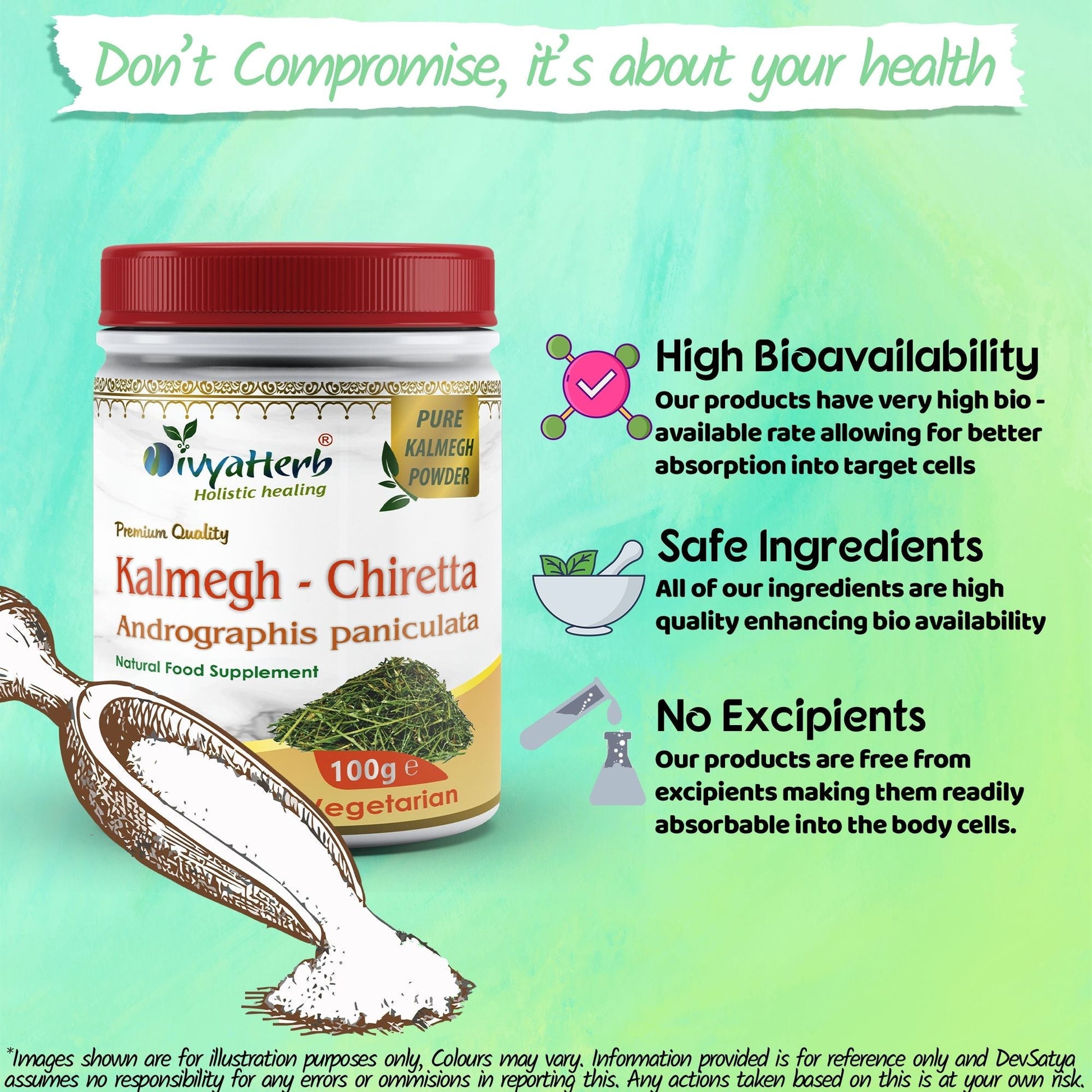 Kalmegh Powder - Herbalshire Handmade Herbal Products