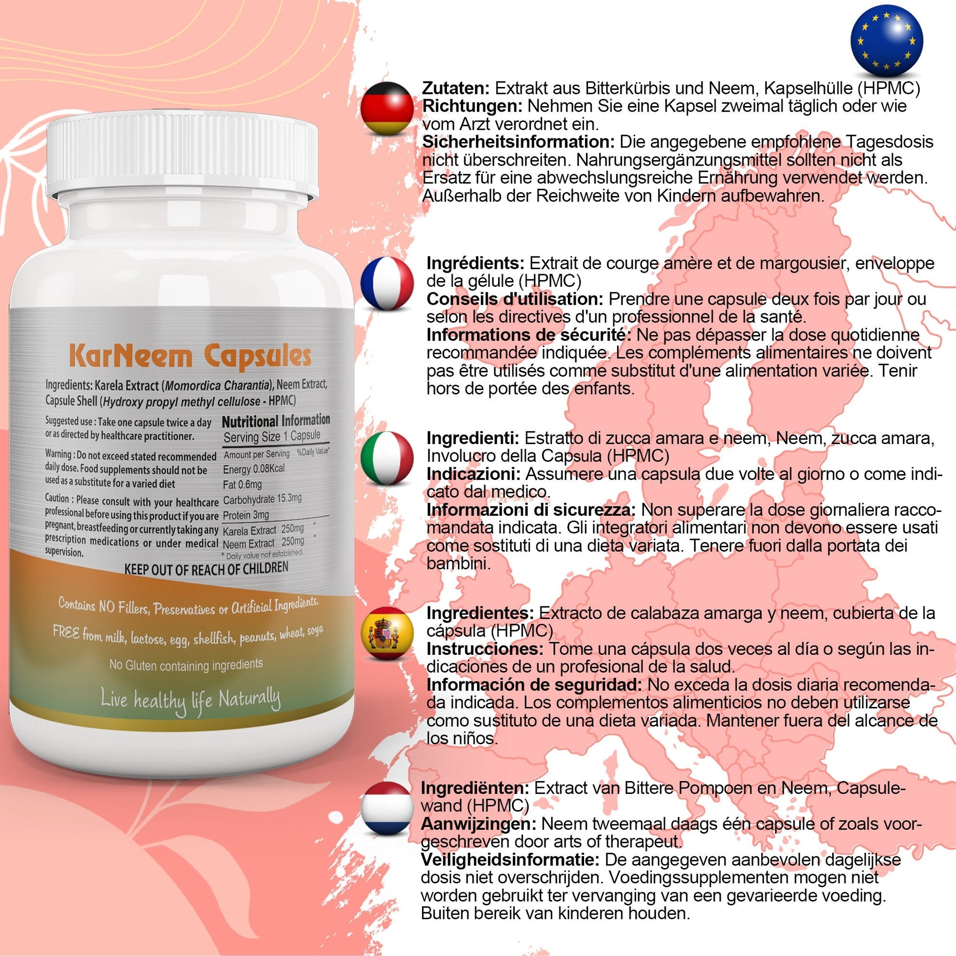 KarNeem (Karela Neem) Capsule - Herbalshire Handmade Herbal Products