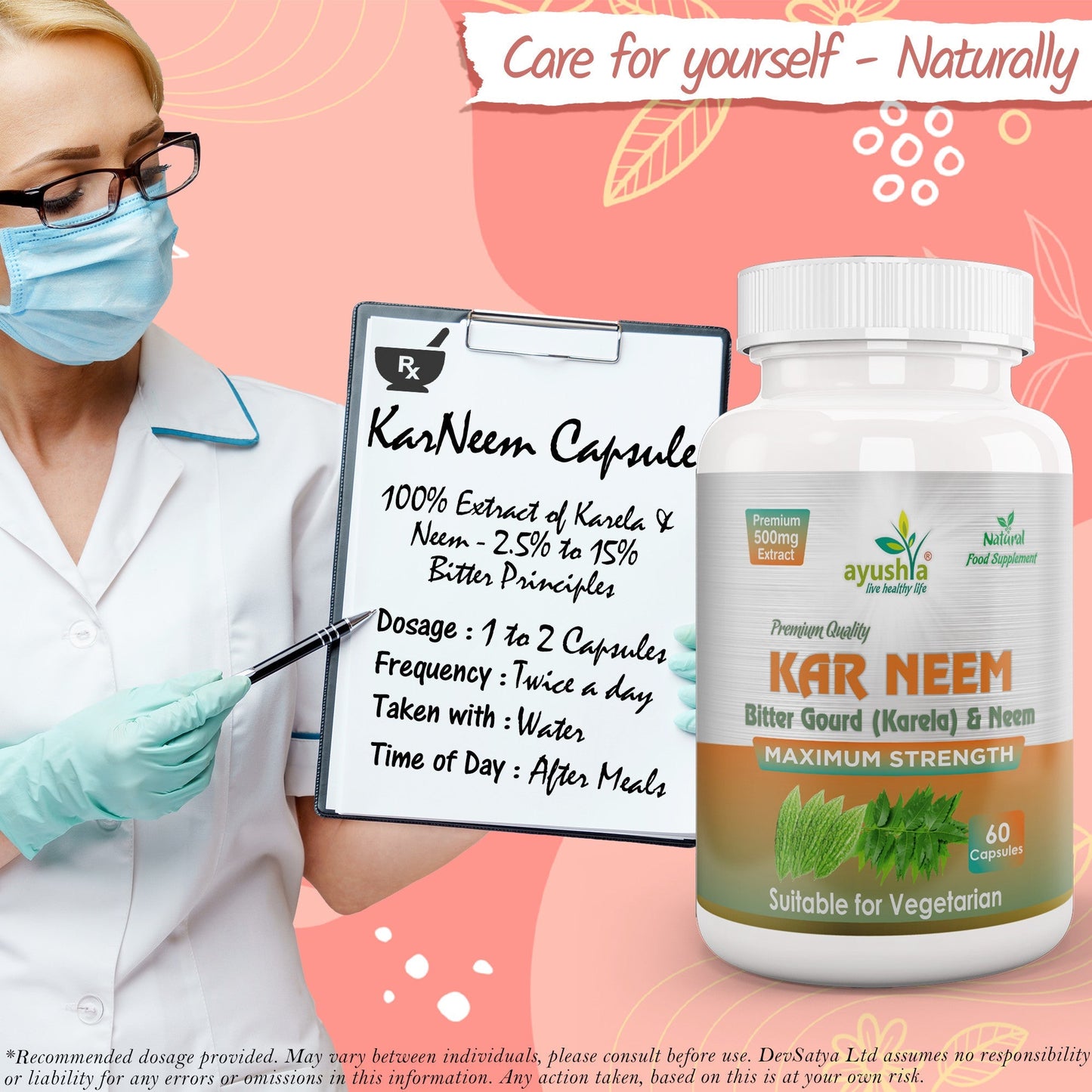 KarNeem (Karela Neem) Capsule - Herbalshire Handmade Herbal Products