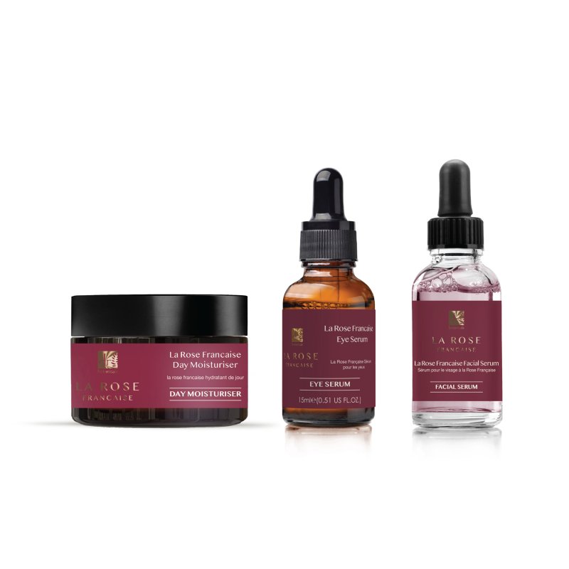 La Rose Française Day Moisturiser, Facial Serum, Eye Serum - Herbalshire Handmade Herbal Products