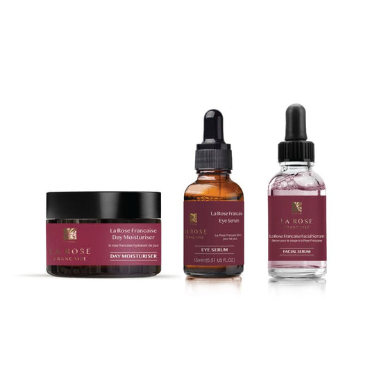 La Rose Française Day Moisturiser, Facial Serum, Eye Serum - Herbalshire Handmade Herbal Products