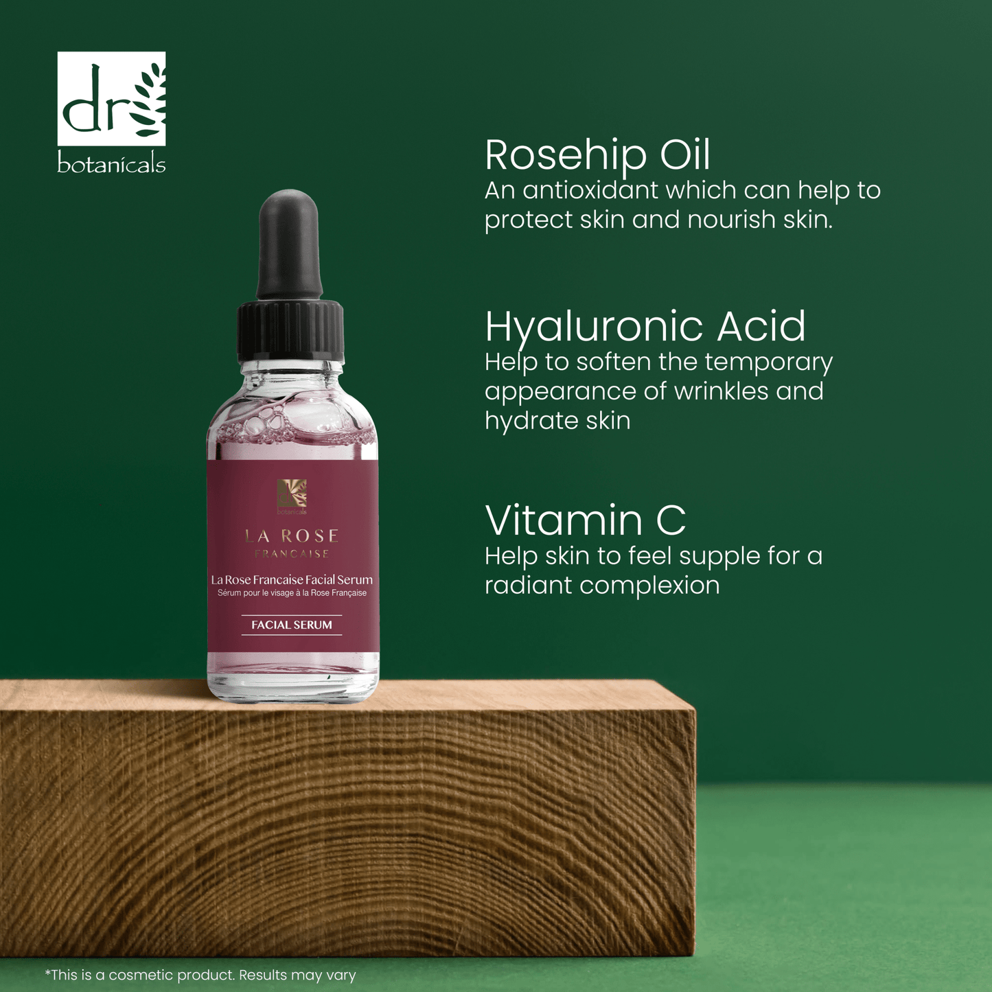 La Rose Francaise Facial Serum 30ml - Herbalshire Handmade Herbal Products