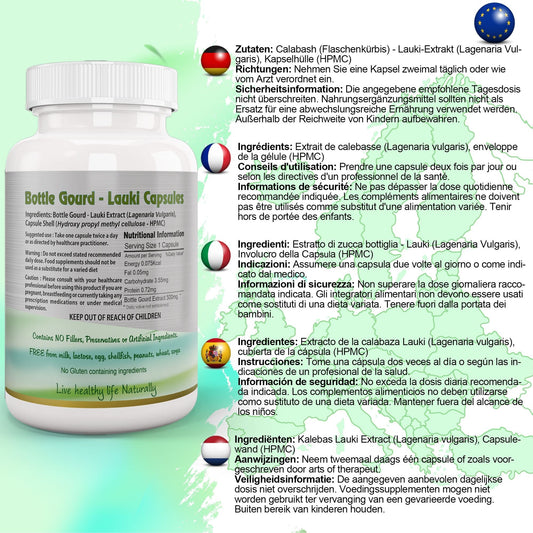 Lauki Calabase Bottle Gourd Capsule - Herbalshire Handmade Herbal Products