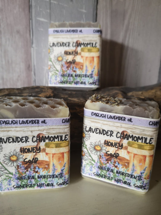 Lavender Chamomile Honey Blossom soap - Herbalshire Handmade Herbal Products