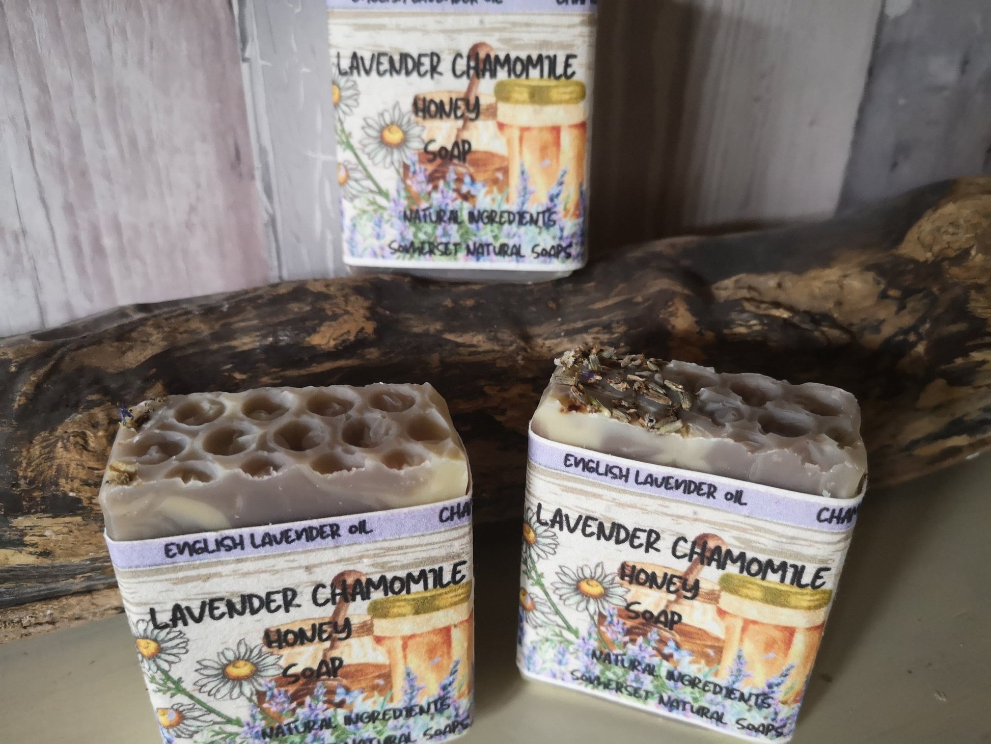 Lavender Chamomile Honey Blossom soap - Herbalshire Handmade Herbal Products