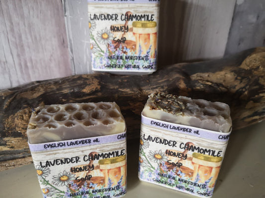 Lavender Chamomile Honey Blossom soap - Herbalshire Handmade Herbal Products