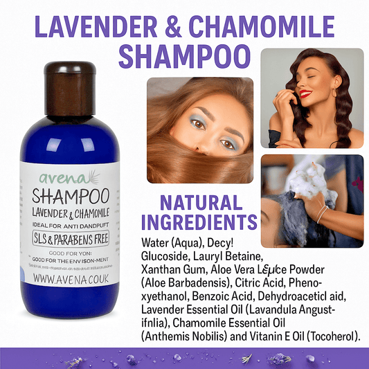 Lavender & Chamomile Shampoo – Natural Anti - Dandruff Hair Cleanser – Handmade - Herbalshire Handmade Herbal Products