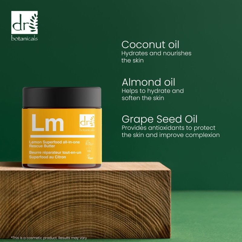 Lemon Superfood All - In - One Rescue Butter 60ml - Herbalshire Handmade Herbal Products
