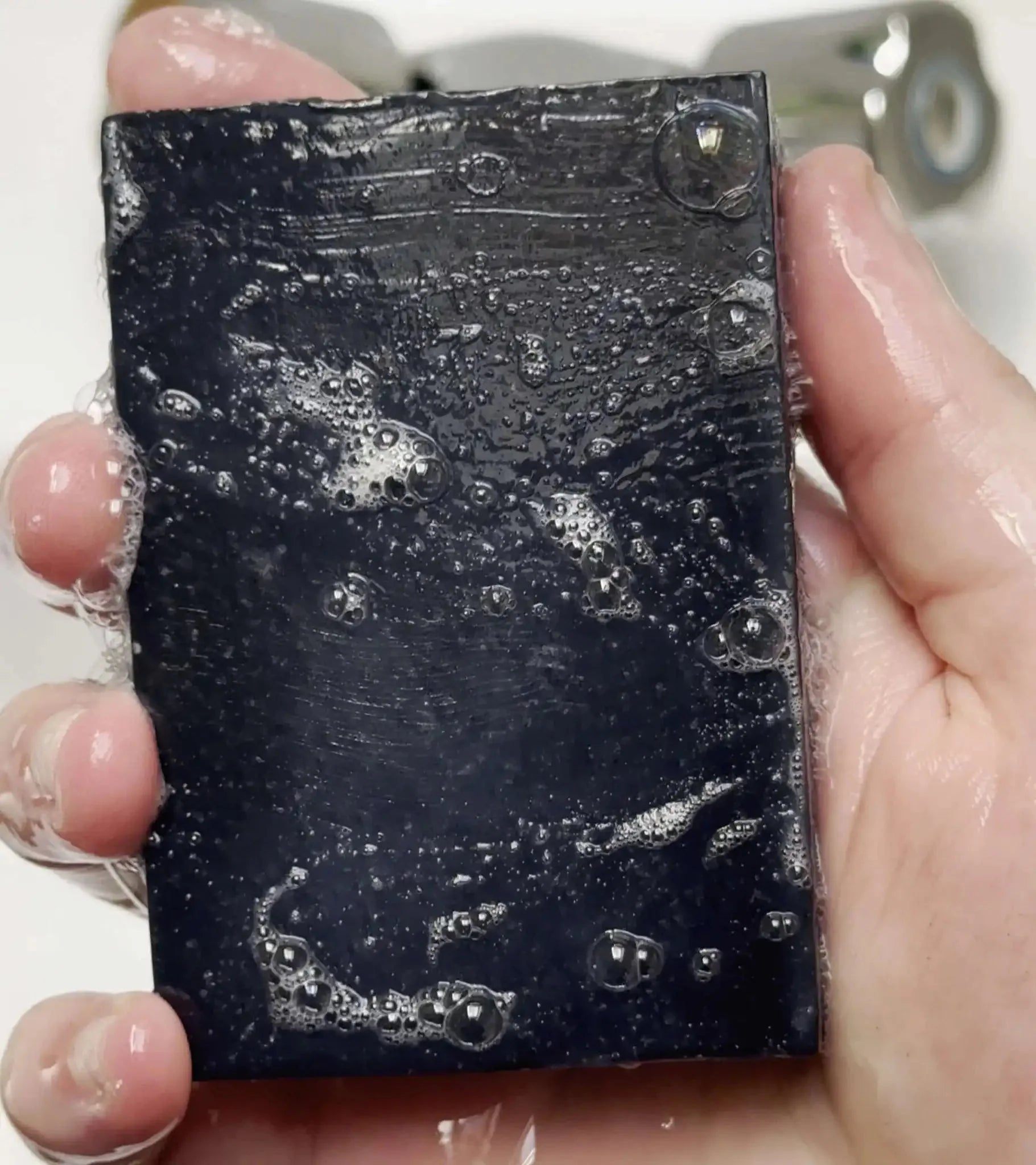 Lime & Charcoal Natural Soap Bar - Herbalshire Handmade Herbal Products