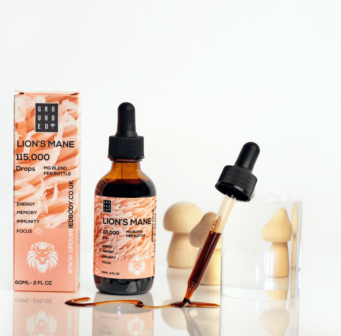 Lions Mane Mushroom Drops - Herbalshire Handmade Herbal Products