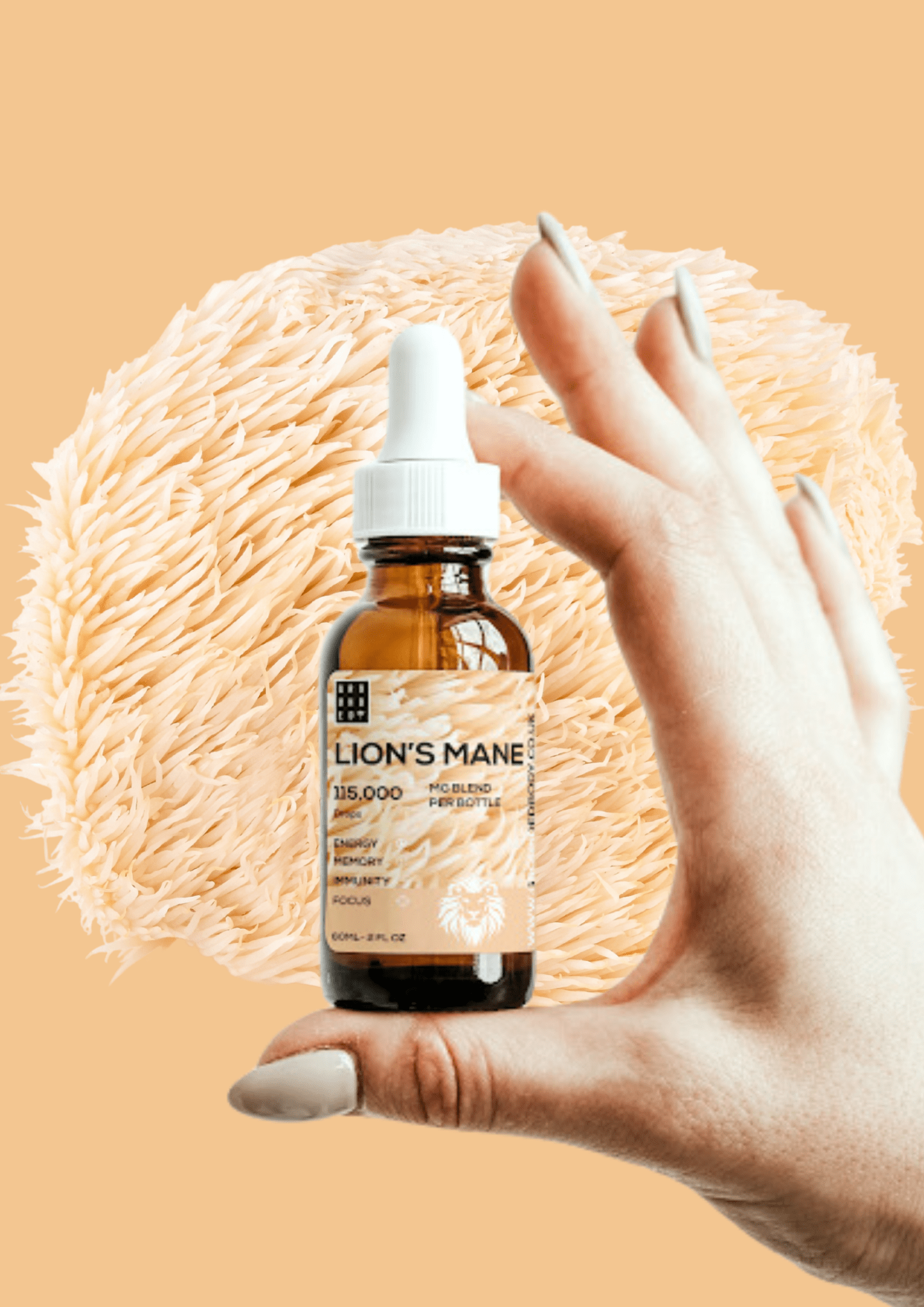 Lions Mane Mushroom Drops - Herbalshire Handmade Herbal Products