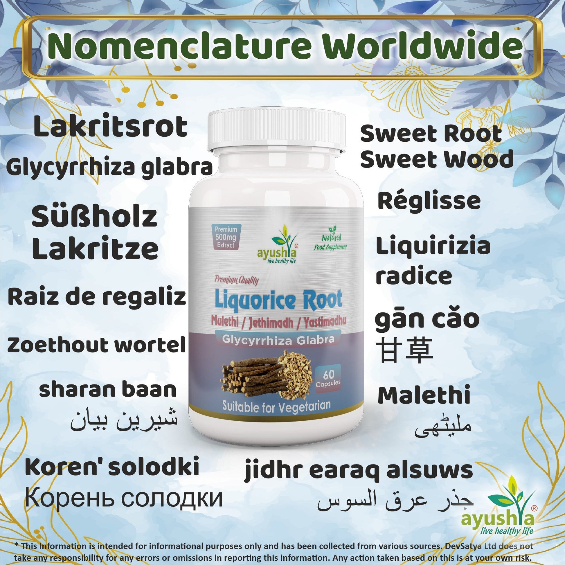 Liquorice Root Capsule (Yastimadhu - Mulethi - Jethimadh) - Herbalshire Handmade Herbal Products