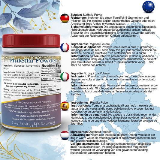 Liquorice Root Powder (Yastimadhu - Mulethi - Jethimadh) - Herbalshire Handmade Herbal Products